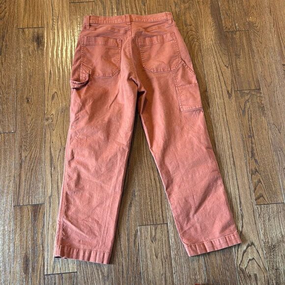 Gap orange carpenter crop jeans size 6 - Picture 9 of 11